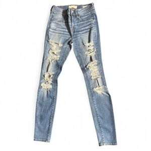 PacSun Blue Ripped Skinny Jeans